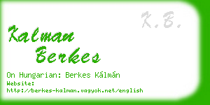 kalman berkes business card